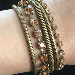 Unique bracelet - gold and peachy pink!